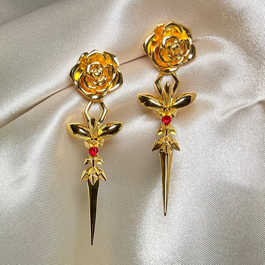 Himeko Earrings - Honkai Star Rail - Meowmeowgirl's Market