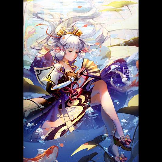 Ayaka & Koi Posters - Meowmeowgirl's Market