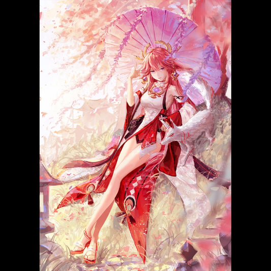 Yae Miko & Shrine Gate Posters - Meowmeowgirl's Market