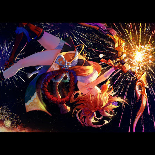 Yoimiya & Fireworks Posters - Meowmeowgirl's Market